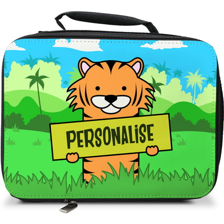 Personalised Kids Tiger Insulated Lunch Bag