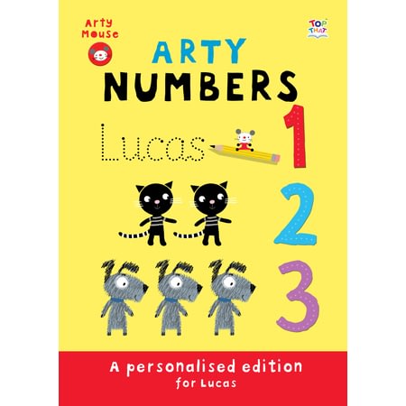 Personalised Arty Mouse Numbers Childrens Activity Book