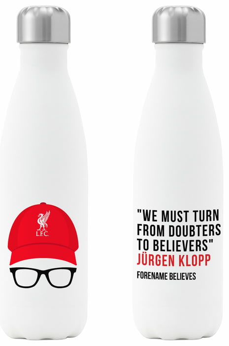 Personalised Liverpool FC Champions 2020 Klopp Insulated Water Bottle from Go Find A Gift