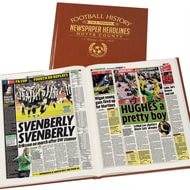 Personalised Notts County Football Newspaper Book - A3 Leatherette Cover