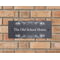 Personalised Elegant Swirl Motif Natural Slate Sign Garden Plaque With Wall Fixings - 25x10cm