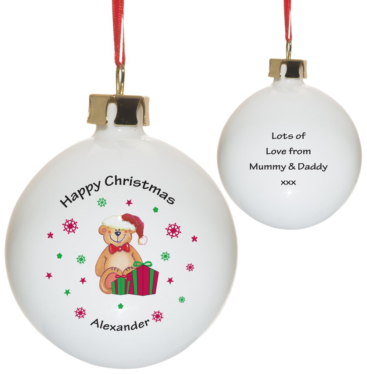 first christmas personalised teddy