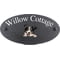 Personalised Collie Dog Motif Oval Slate House Sign Plaque 25x13cm