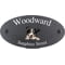 Personalised Collie Dog Motif Oval Slate House Sign Plaque 25x13cm