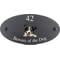 Personalised Collie Dog Motif Oval Slate House Sign Plaque 25x13cm