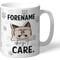 Personalised Grumpy Cat Emoji - Doesn't Care Mug Grey