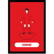 Personalised Liverpool Player Figure A4 Framed Print