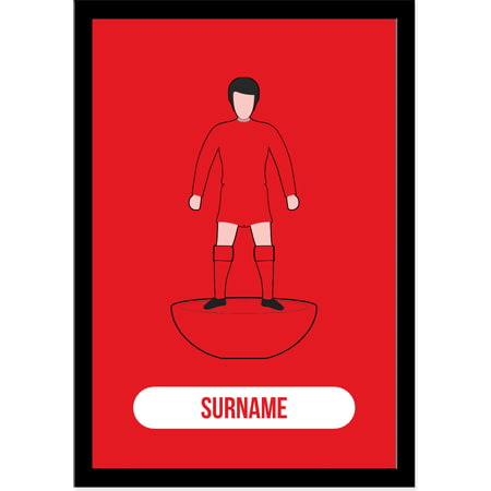 Personalised Liverpool Player Figure A4 Framed Print