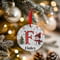 Personalised Snowman Initial A Ceramic Christmas Tree Decoration - 7cm