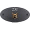 Personalised Belgian Malinois Dog Motif Oval Slate House Sign Plaque 25x13cm