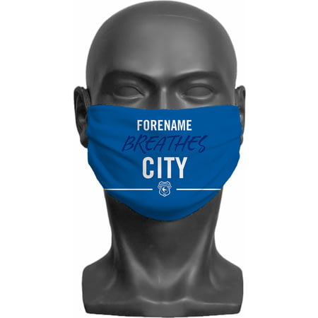 Personalised Cardiff City FC Breathes Adult Face Mask