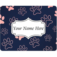 Personalised Dog Paw Footprint Pattern Mouse Mat