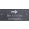Personalised Engraved Slate Plaque Sign - Arrow Motif with wall fixings - 25x10cm