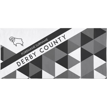 Official Derby County FC PERSONALISED Crest Towel 80cm x 160cm