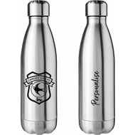 Personalised Cardiff City FC Crest Silver Insulated Water Bottle