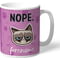 Personalised Grumpy Cat Emoji - Nope Mug Pink