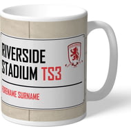 Personalised Middlesbrough FC Riverside Stadium Street Sign Mug
