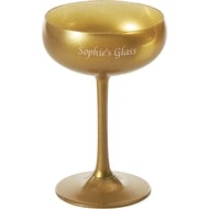 Personalised Olympic Champagne Saucer Gold
