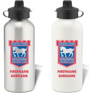 Personalised Ipswich Town FC Bold Crest Aluminium Sports Water Bottle