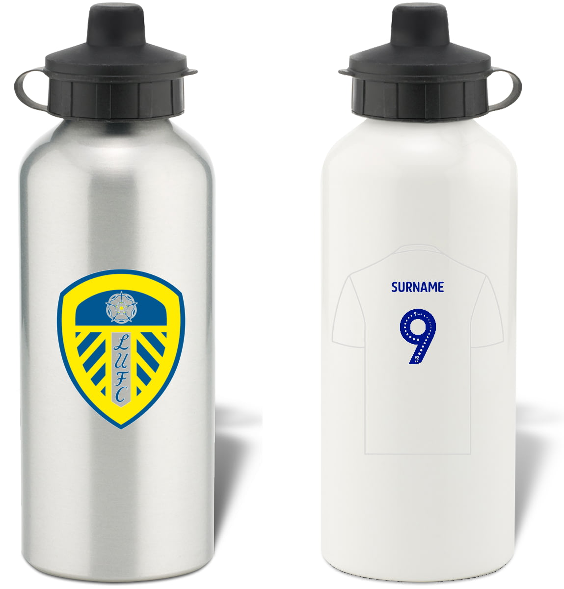 Leeds United football club hip flask gift set 