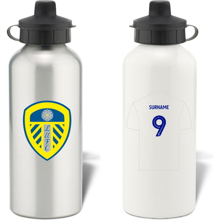 Personalised Leeds United FC Shirt Aluminium Sports Water Bottle