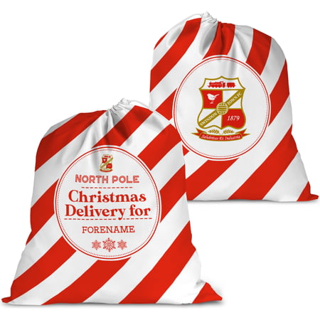 Personalised Swindon Town FC FC Christmas Delivery Large Fabric Santa Sack