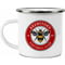 Personalised Brentford FC Back Of Shirt Enamel Camping Mug