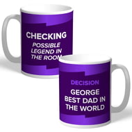 Personalised VAR Check Football Decision Dad Video Assistant Referee 11oz Ceramic Mug 