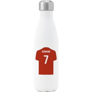 Personalised Accrington Stanley Shirt Insulated Water Bottle - 500ml - White