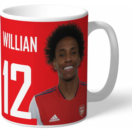 Personalised Arsenal FC Willian Autograph Player Photo Mug
