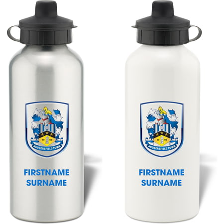 Personalised Huddersfield Town AFC Bold Crest Aluminium Sports Water Bottle