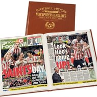Personalised Southampton Football Newspaper Book - Brown Leatherette