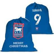 Personalised Ipswich Town FC FC Back Of Shirt Large Fabric Christmas Santa Sack