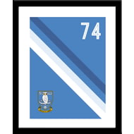 Personalised Sheffield Wednesday Stripe Framed Print