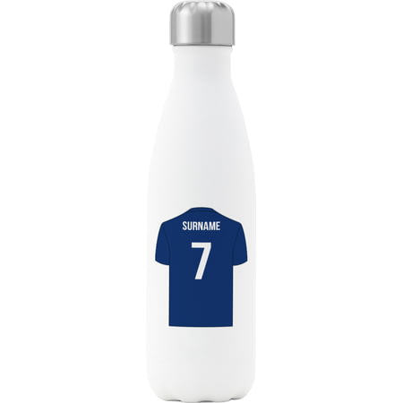 Personalised Millwall Shirt Insulated Water Bottle - 500ml - White