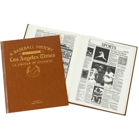 Personalised La Angels Of Anaheim Baseball Newspaper Book