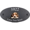 Personalised Beagle Dog Motif Oval Slate House Sign Plaque 25x13cm