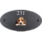 Personalised Beagle Dog Motif Oval Slate House Sign Plaque 25x13cm
