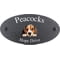Personalised Beagle Dog Motif Oval Slate House Sign Plaque 25x13cm