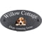 Personalised Beagle Dog Motif Oval Slate House Sign Plaque 25x13cm
