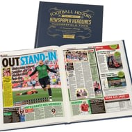 Personalised Huddersfield Town AFC Football Newspaper Book - A3 Leather Cover