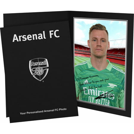 Personalised Arsenal FC Leno Autograph Player Photo Folder