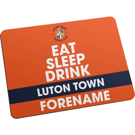 Personalised Luton Town FC Eat Sleep Drink Mouse Mat