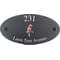 Personalised Parrot Bird Motif Oval Slate House Sign Plaque 25x13cm