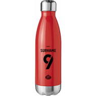Personalised Sunderland AFC Back Of Shirt Red Insulated Water Bottle
