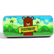 Personalised Kids Bear Pencil Tin