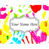 Personalised Kids Hand Paint Pattern Mouse Mat