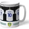 Personalised Leeds United FC Dressing Room Shirts Mug