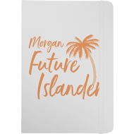 Personalised Orange Future Islander White Notebook