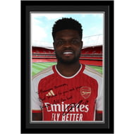 Personalised Arsenal FC Thomas Partey Autograph A4 Framed Player Photo